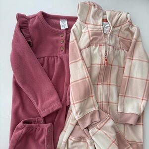 Carter’s 2 piece set 24M Cozy Kids Set in Pink and Cream